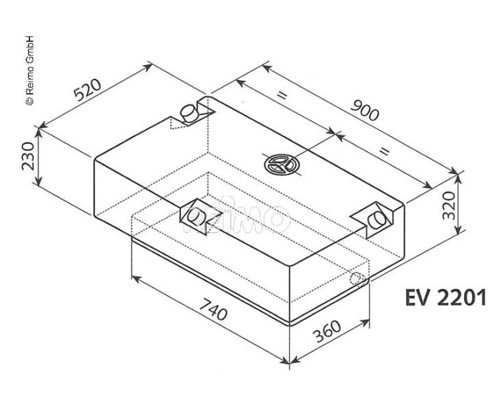 Wassertank EV-2201 - 124l