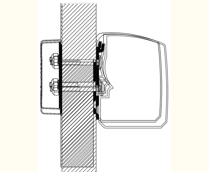 Thule Markise 3200, Adapter Flat Wall