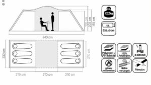Familienzelt Ridgeline 6 Plus – Kuppelzelt für 6 Personen