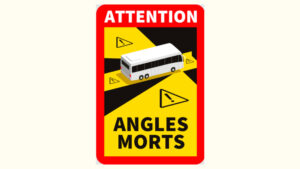 Warnschild “Angles Morts” Toter Winkel selbstklebend