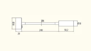 flexibler LED-Spot schwarz