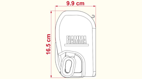 F45L Wandmarkise für große Wohnmobile (Gehäuse: titanium)