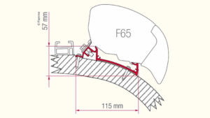 Adapter Markise F65L und F80S Rapido Distinction – 1 Halter