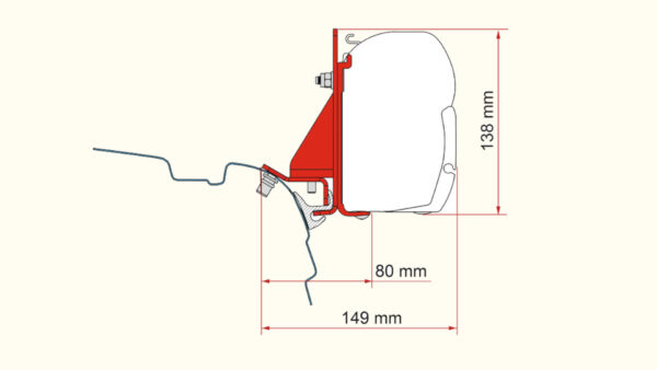 Markisen-Adapter F45 für T5/T6