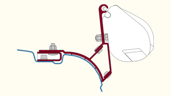 Fiamma Adapter f. VW-T5 Multivan o. Transporter für Fiamma Markise F35