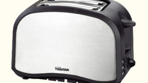 Toaster in schwarz mit Edelstahl 800 W