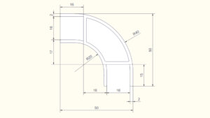 Alu-Möbeleckprofil / Eckverbindungsprofil – 1100 mm